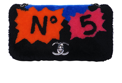 Medium No5 Comic Flap Bag, front view